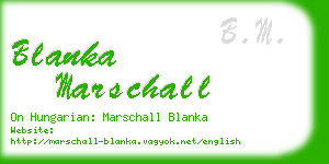 blanka marschall business card
